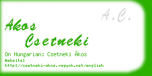 akos csetneki business card